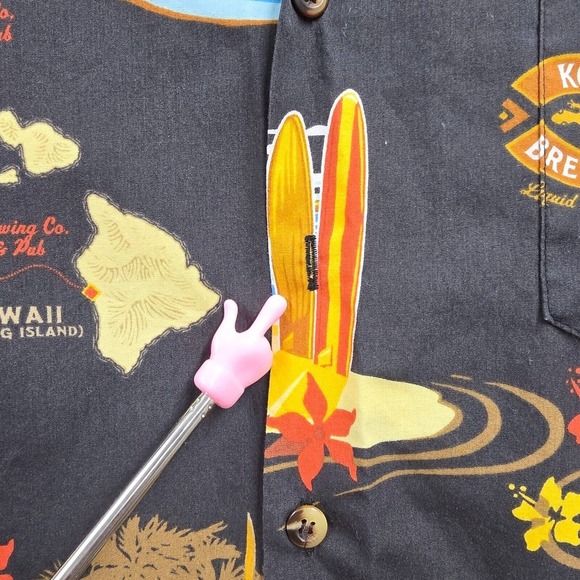 Tori Richard Shirt Mens Small Sleeve Tropical Hawaiian Longboard Button Up READ - Picture 7 of 14